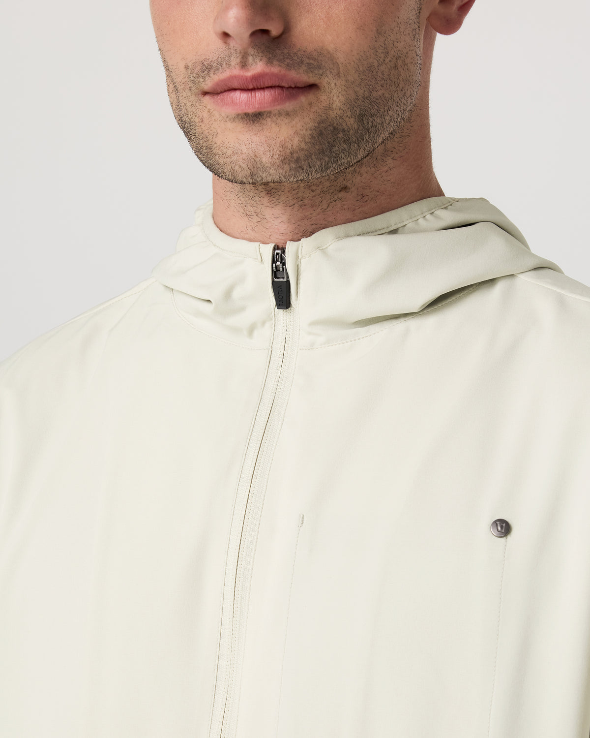 Outdoor Trainer Shell Men's Winter Grey Hooded Jacket - Vuori Clothing