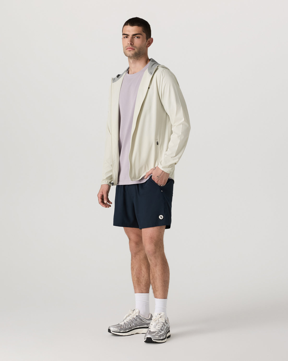 Outdoor Trainer Shell Men's Winter Grey Hooded Jacket - Vuori Clothing