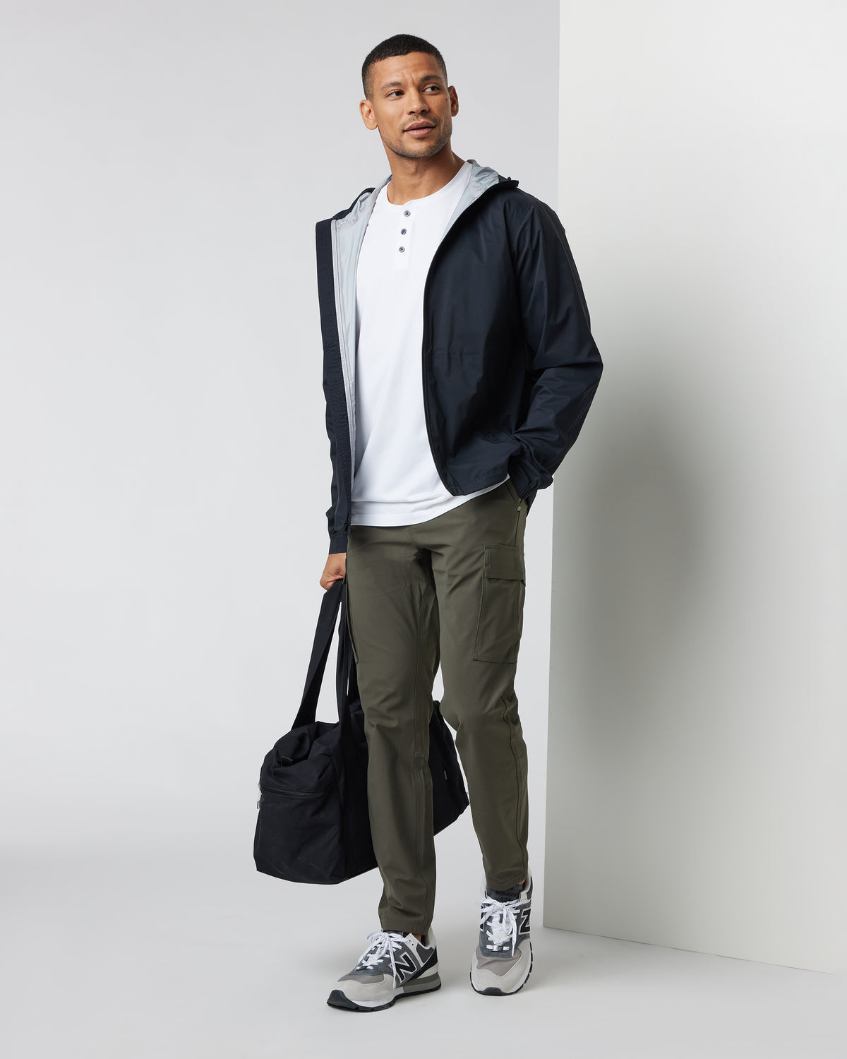 Rainstorm Packable Jacket Men's Black Rain Jacket - Vuori Clothing