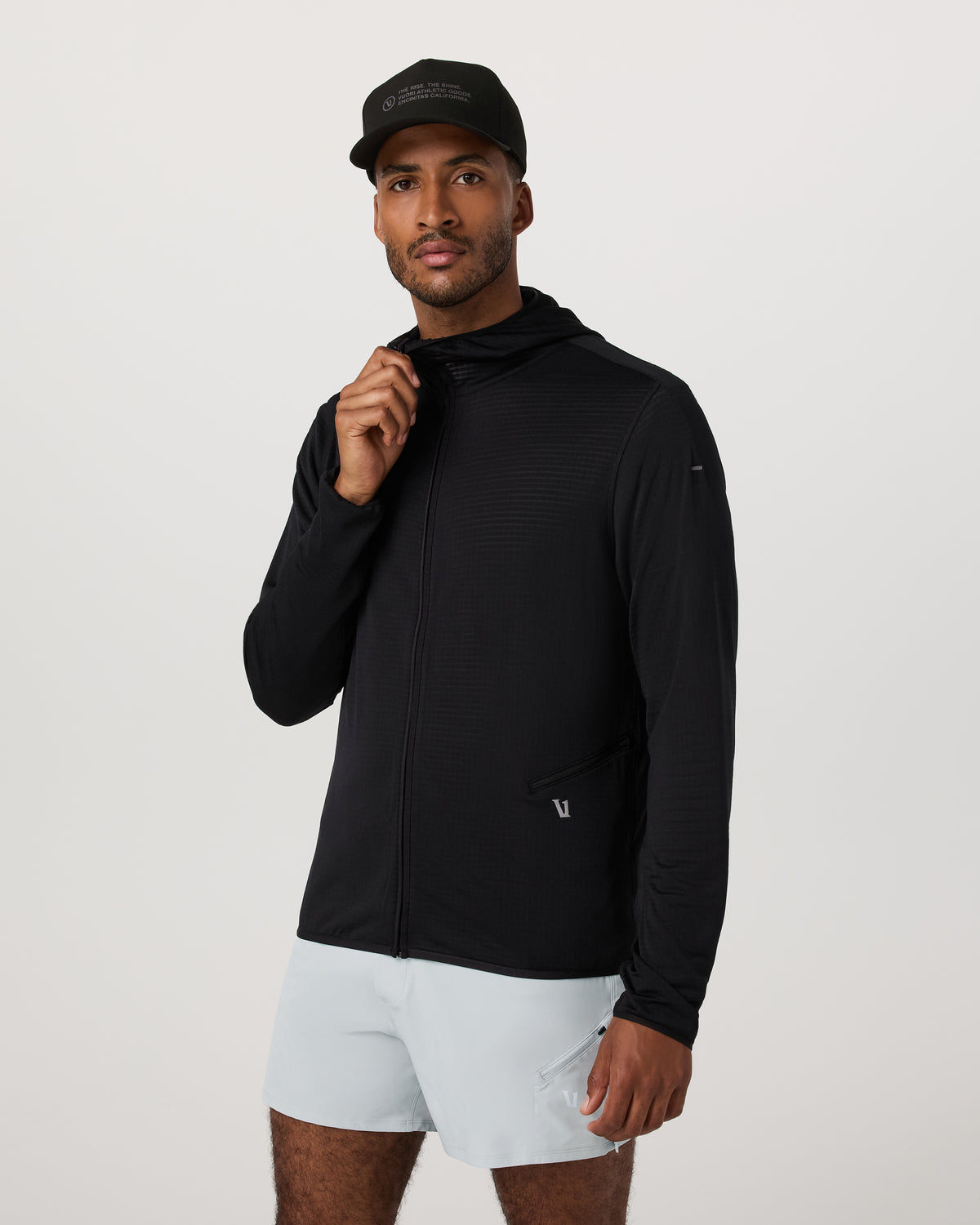 Powergrid Full Zip Jacket 2.0 Men's Black Fleece Jacket - Vuori Clothing