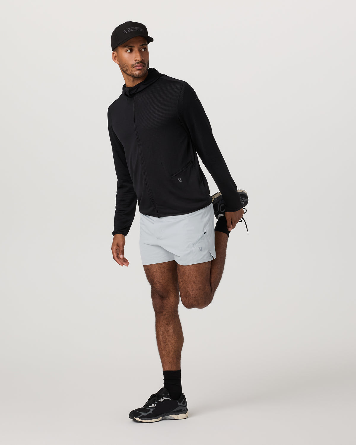 Powergrid Full Zip Jacket 2.0 Men's Black Fleece Jacket - Vuori Clothing