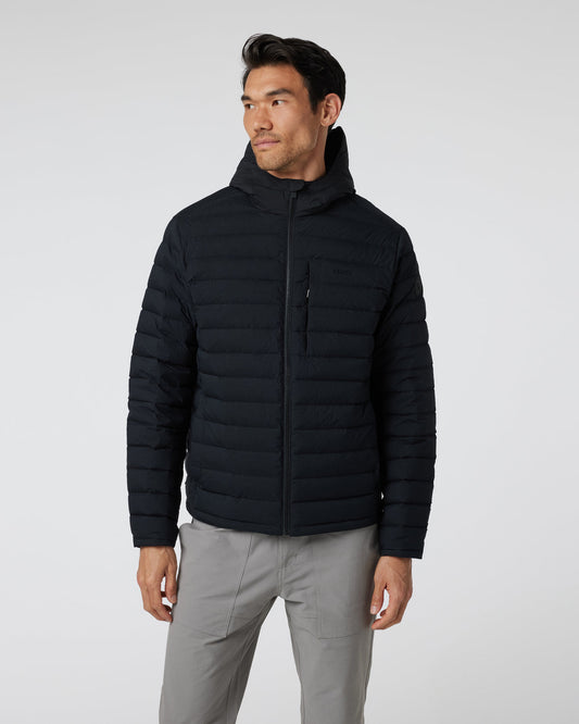 Steadfast Full Zip Hooded Jacket Black - Vuori Clothing