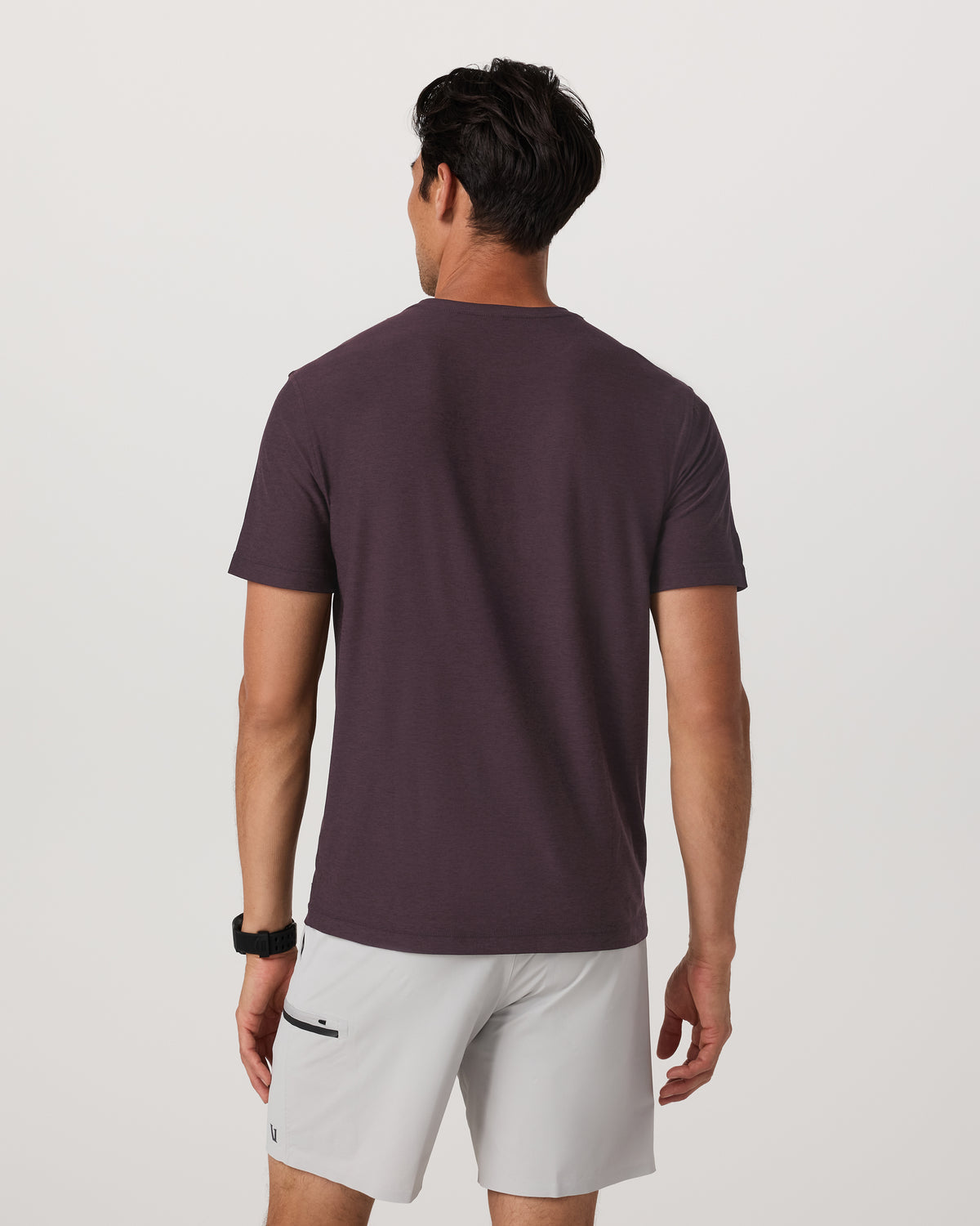 Strato Tech Tee Men's Raisin Heather Performance Shirt - Vuori Clothing