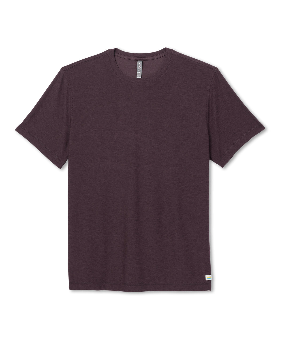 Strato Tech Tee Men's Raisin Heather Performance Shirt - Vuori Clothing
