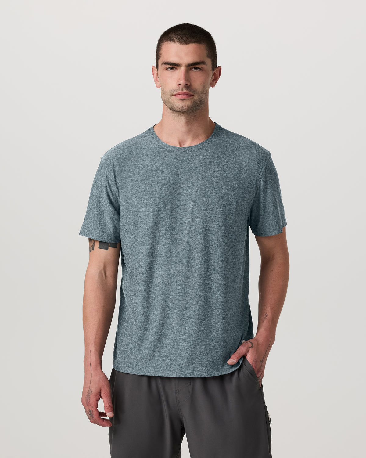 Short Sleeve Strato Tee - Relaxed Fit Kashmir Heather - Vuori Clothing