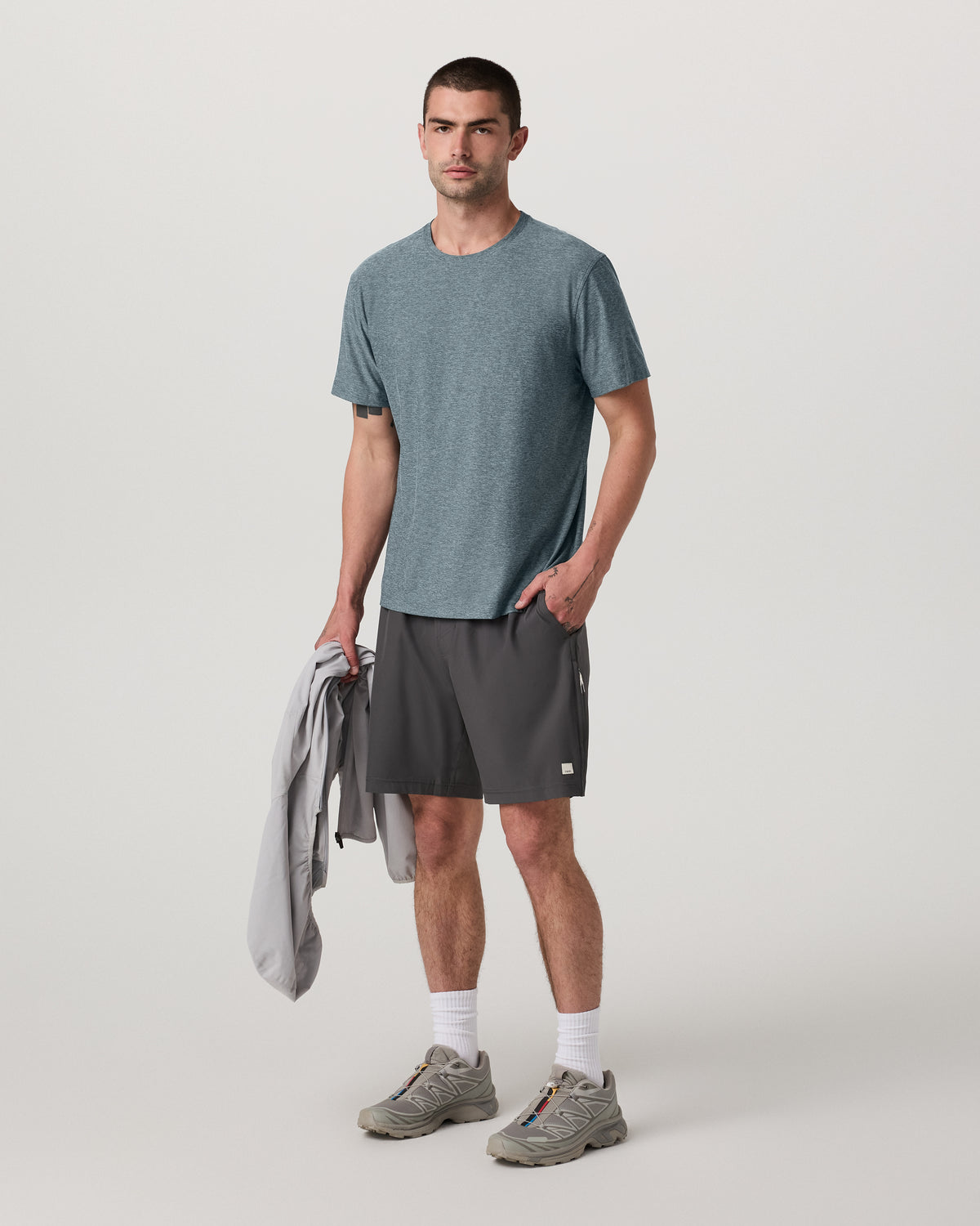 Short Sleeve Strato Tee - Relaxed Fit Kashmir Heather - Vuori Clothing