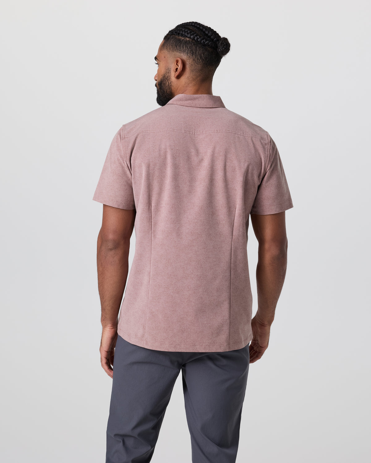 Short Sleeve Bridge Button Down Zion Rose Water Lily - Vuori Clothing
