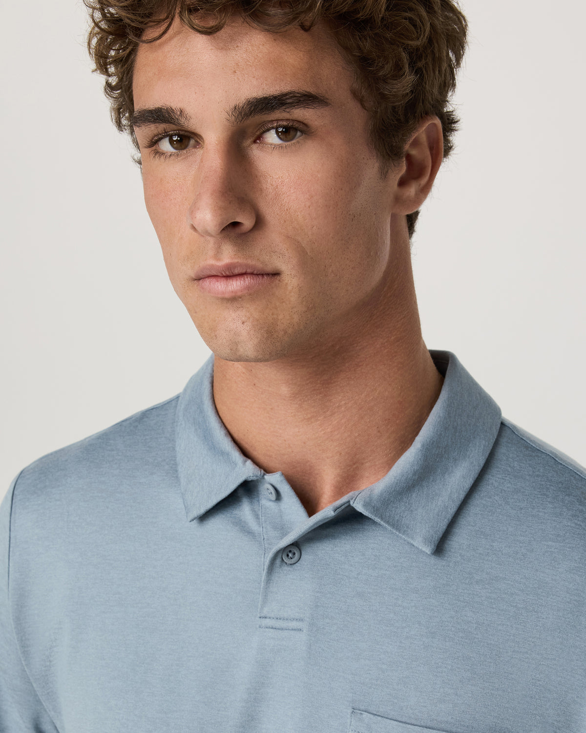 Men's Short Sleeve Ponto Performance Polo Flint Heather - Vuori Clothing