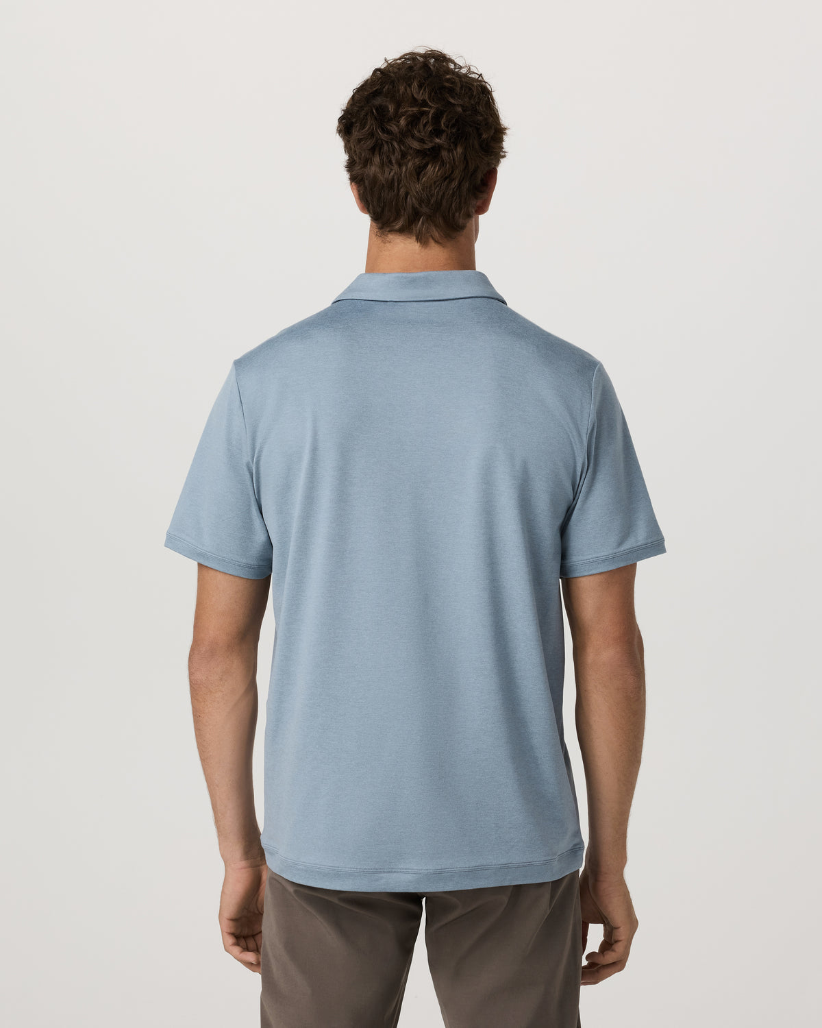Men's Short Sleeve Ponto Performance Polo Flint Heather - Vuori Clothing