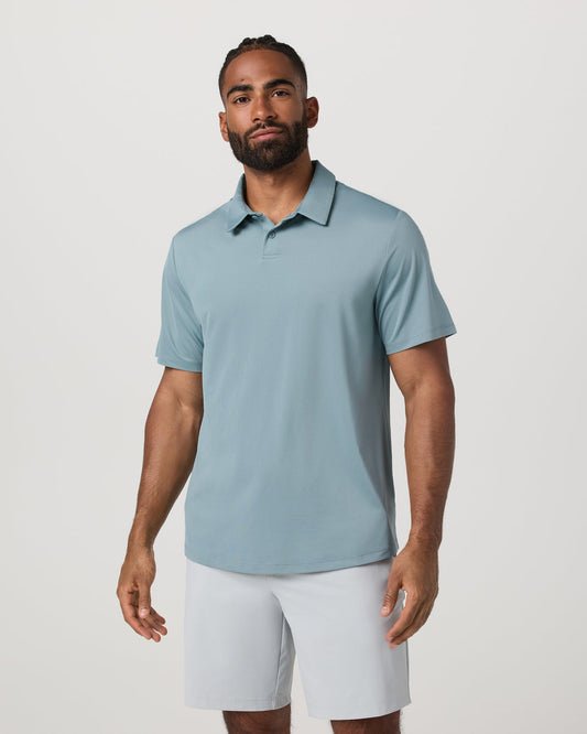 Short Sleeve Viewpoint Polo 2.0 Men's Mist Polo Shirt - Vuori Clothing