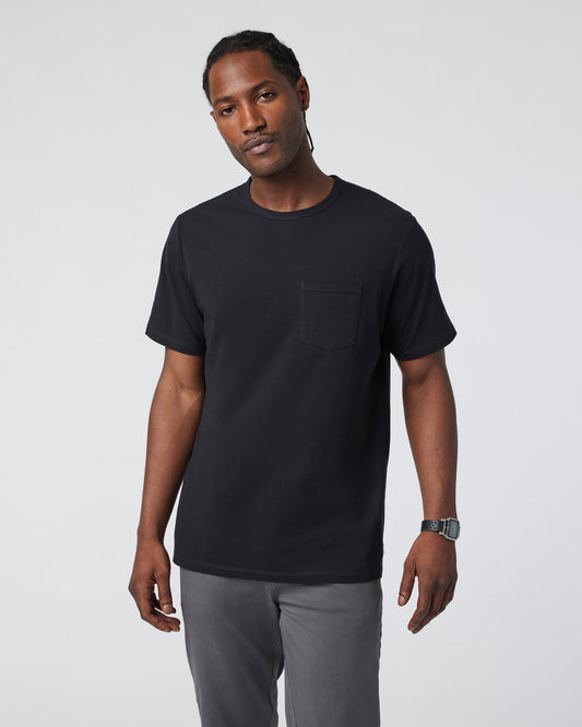 Men's Feather Pocket Tee Black Short-Sleeve Tee - Vuori Clothing