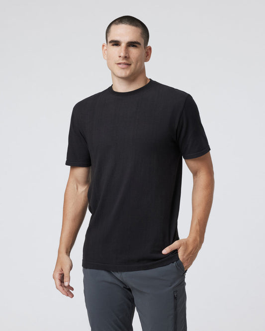 Weston Seamless Tee Men's Black Short Sleeve Tee - Vuori Clothing