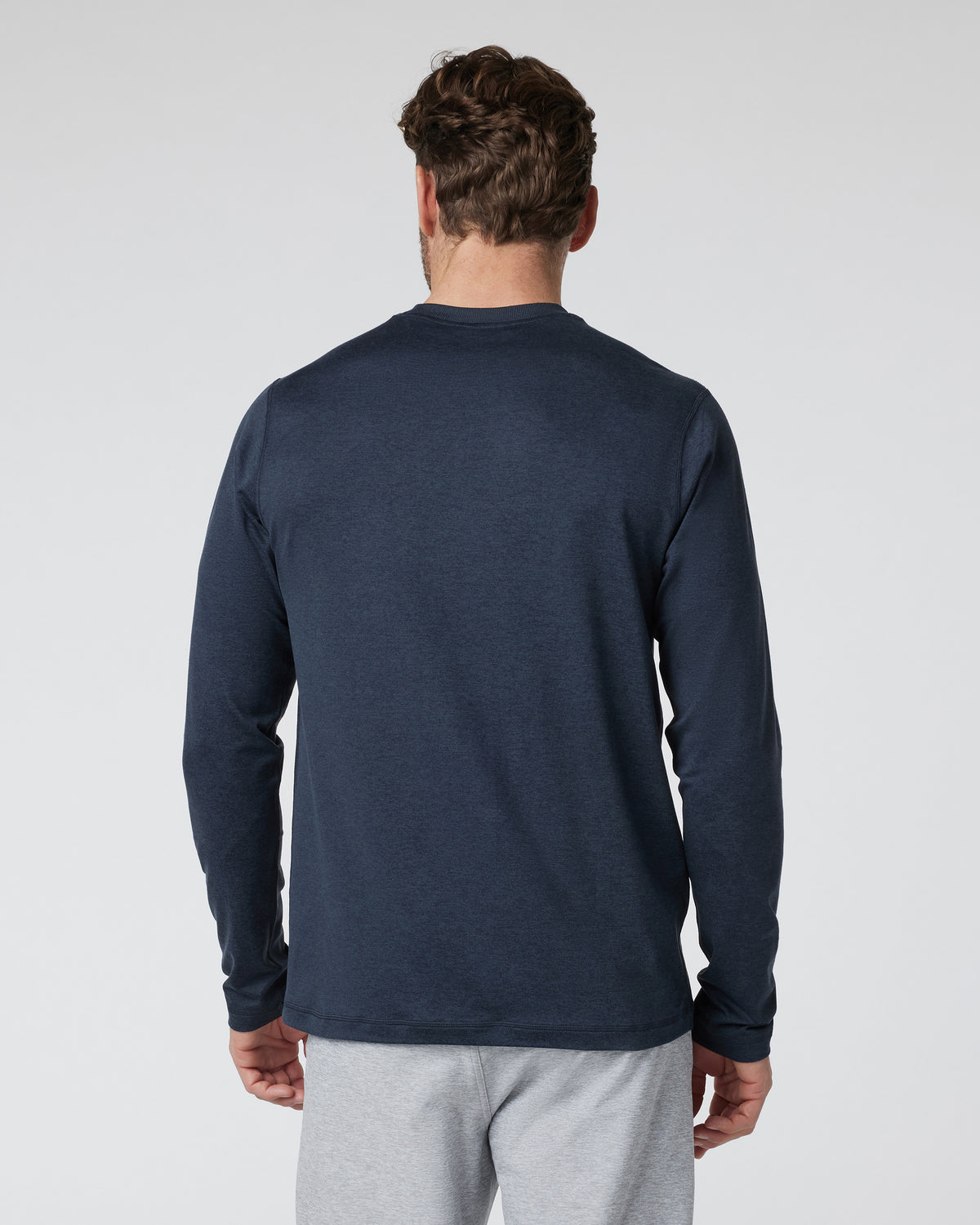 Long Sleeve Ponto Performance Tee Midnight Heather - Vuori Clothing