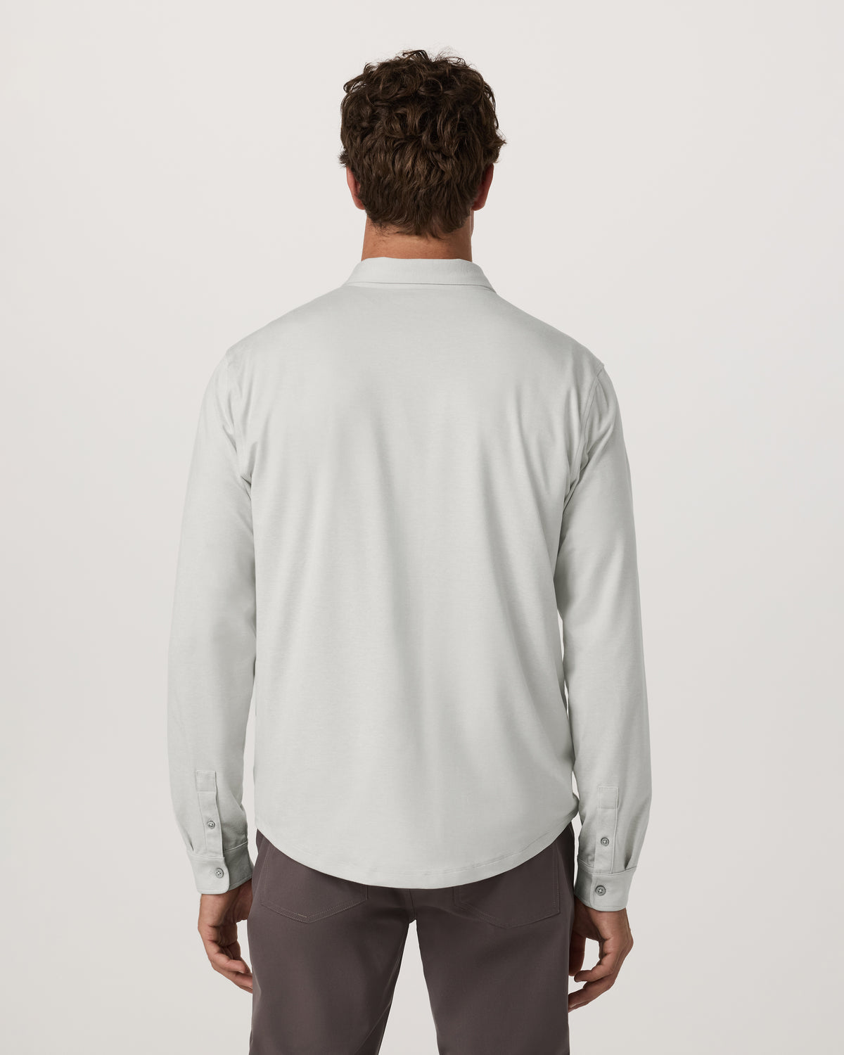 Men's Long Sleeve Ponto Button Down Salt Heather - Vuori Clothing