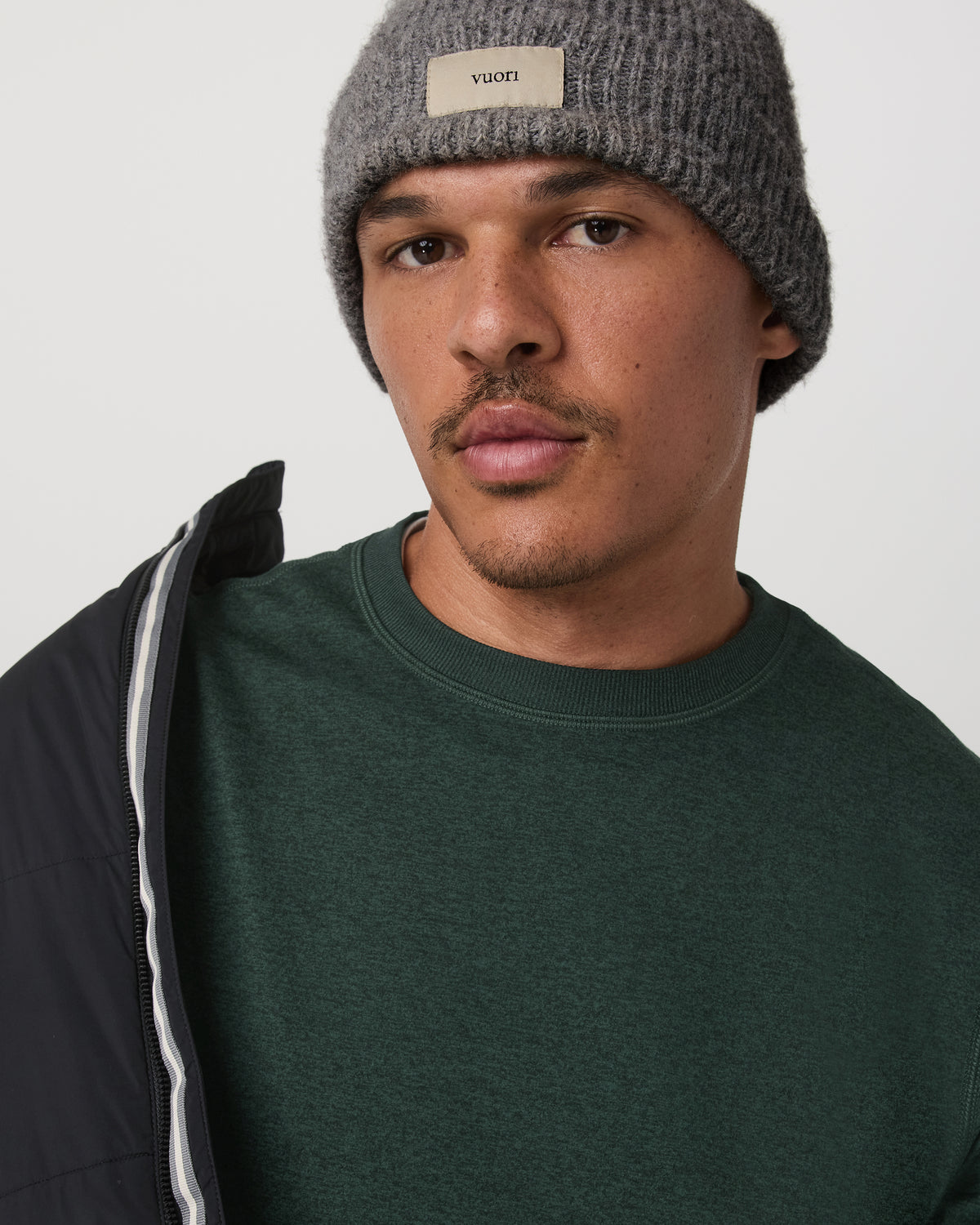 Long Sleeve Ponto Performance Tee Evergreen Heather - Vuori Clothing