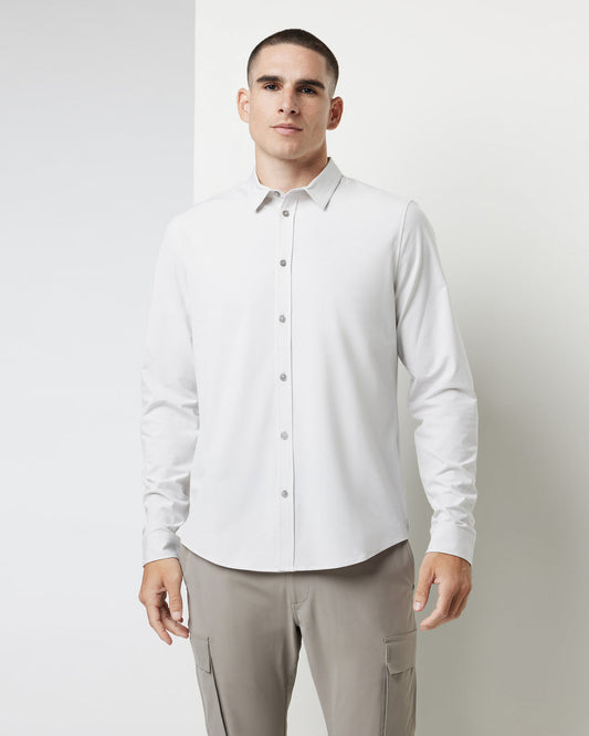 Long Sleeve Bridge Button Down Men's Salt Shirt - Vuori Clothing