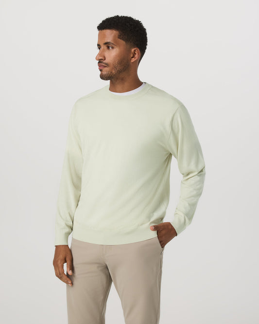 Men's Merino Fine Gauge Wool Sweater Sandalwood - Vuori Clothing