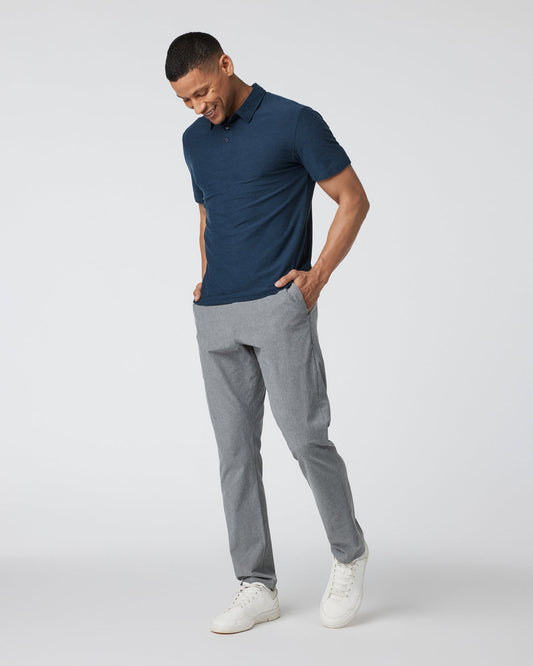 Strato Tech Polo Men's Navy Heather Polo - Vuori Clothing