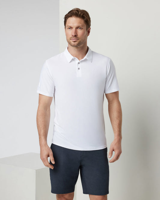 Strato Tech Polo Men's White Athletic Polo - Vuori Clothing