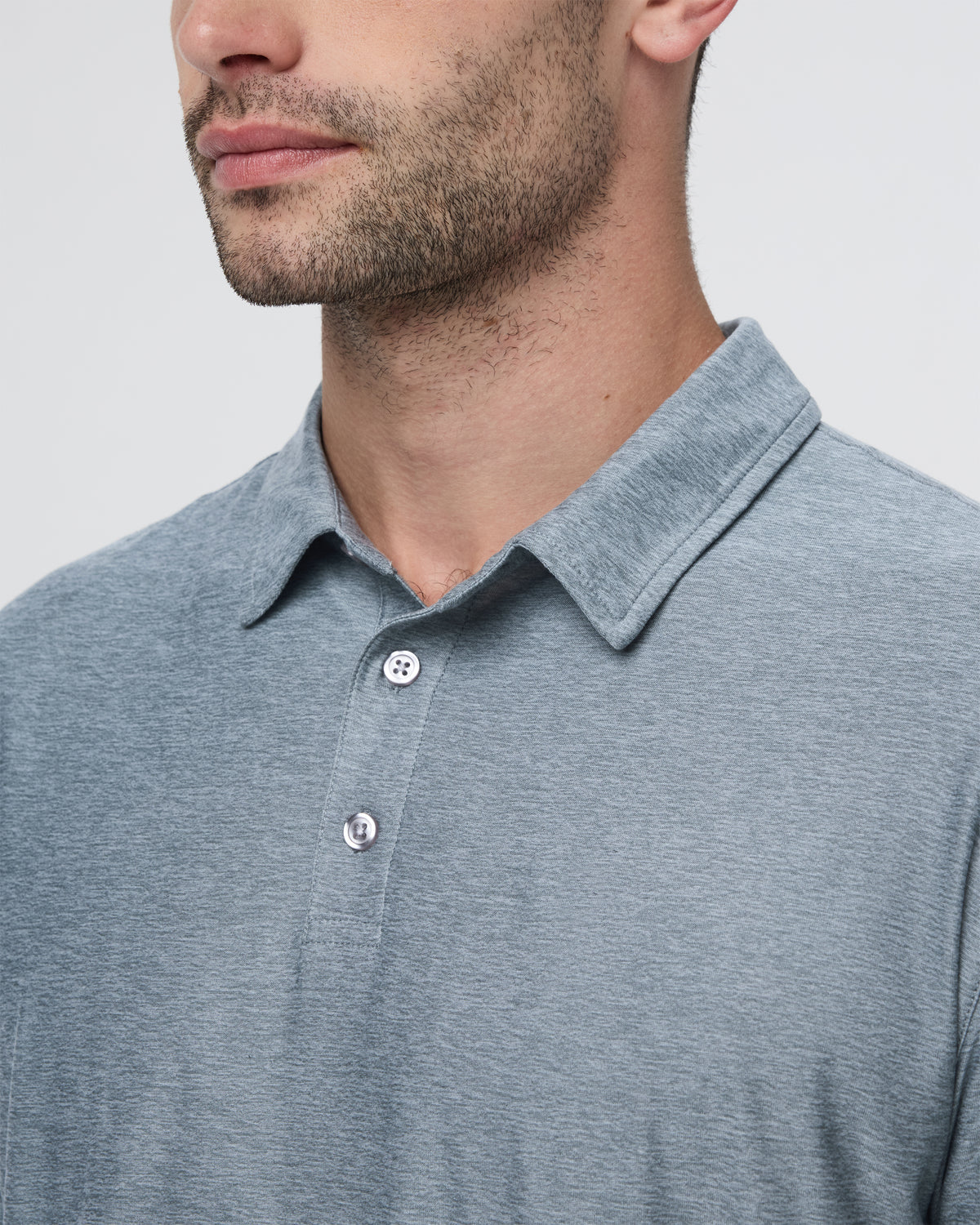Strato Tech Polo Men's Mist Heather Polo - Vuori Clothing