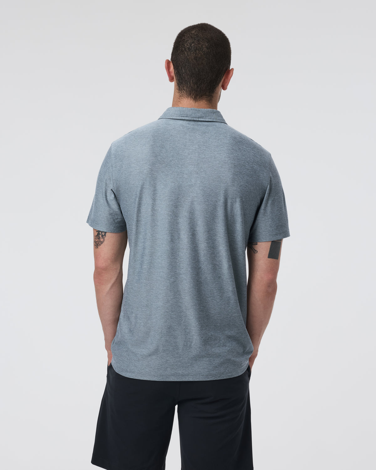 Strato Tech Polo Men's Mist Heather Polo - Vuori Clothing