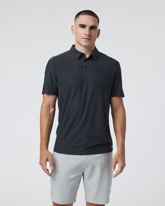 Strato Tech Polo Men's Charcoal Tech Polo Shirt - Vuori Clothing