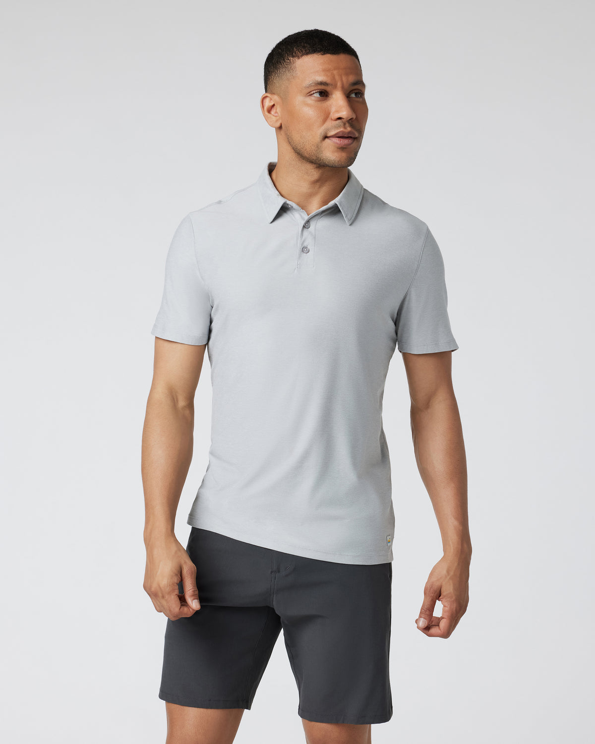 Strato Tech Polo Platinum Heather - Vuori Clothing