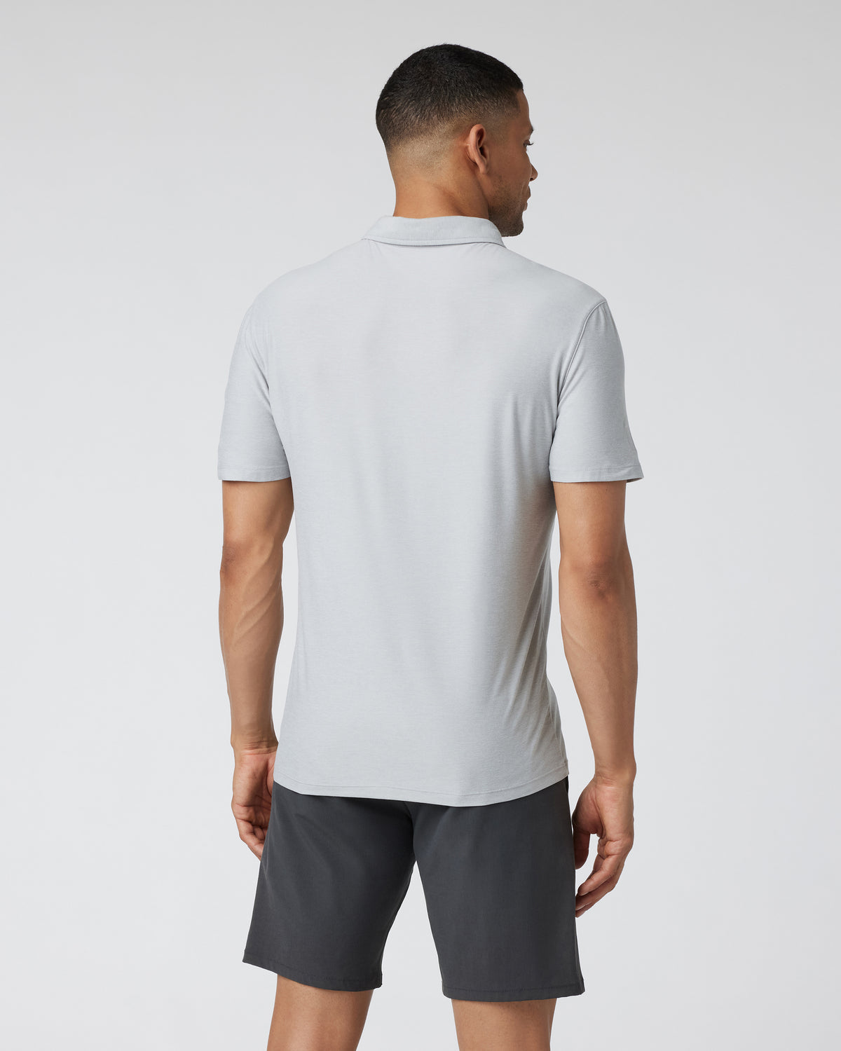 Strato Tech Polo Platinum Heather - Vuori Clothing