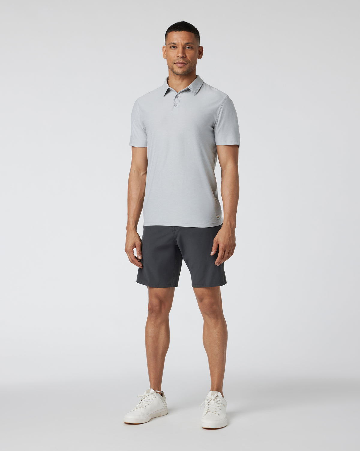 Strato Tech Polo Platinum Heather - Vuori Clothing