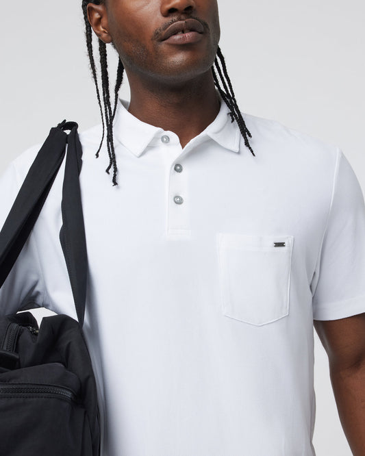Ace Polo Men's White Polo Shirt - Vuori Clothing