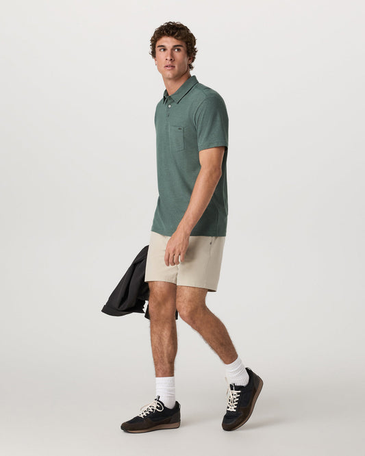 Ace Polo Men's Agate Green Performance Polo Shirt - Vuori Clothing