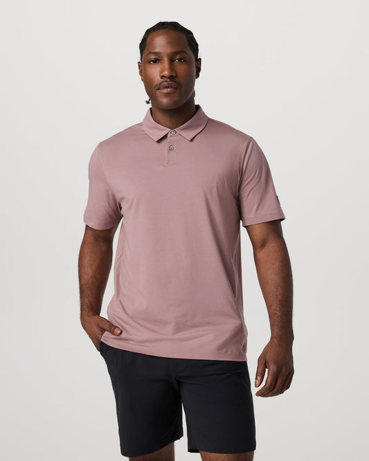 Short Sleeve Feather Polo Zion Rose - Vuori Clothing