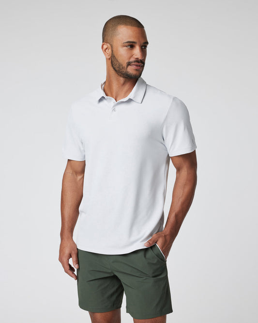 Gamepoint Polo Men's Frost Grey Tennis Polo - Vuori Clothing