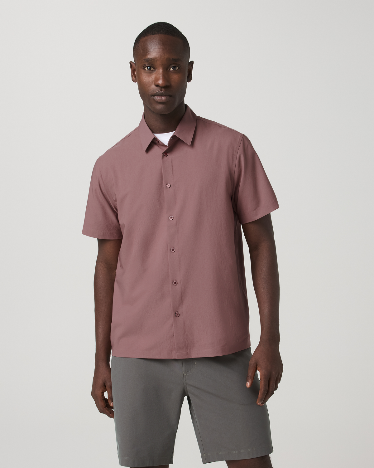 Short Sleeve Manhattan Button Down Men's Adobe Shirt - Vuori Clothing