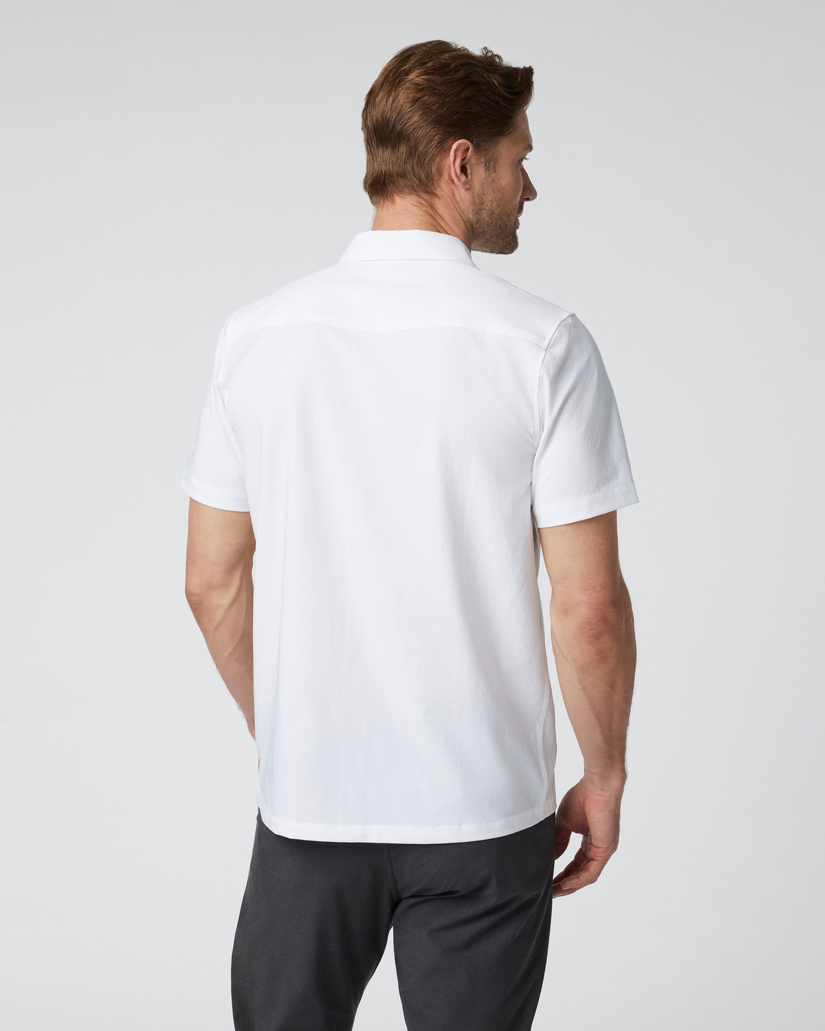 Short-Sleeve Manhattan Button Down White - Vuori Clothing