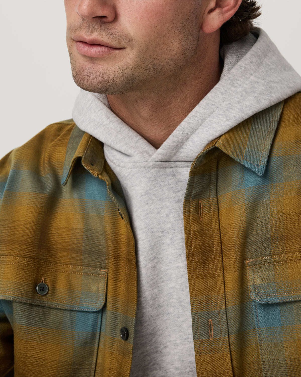 Long Sleeve Flannel Button Down Men's Bluegrass Shirt - Vuori Clothing