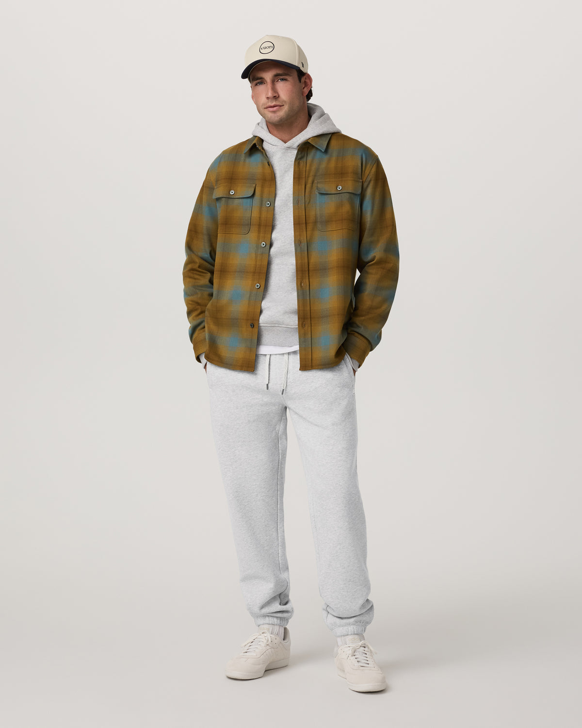 Long Sleeve Flannel Button Down Men's Bluegrass Shirt - Vuori Clothing