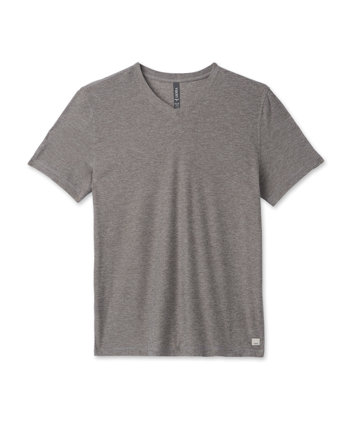 Strato Tech V-Neck Men's Heather Grey Shirt - Vuori Clothing