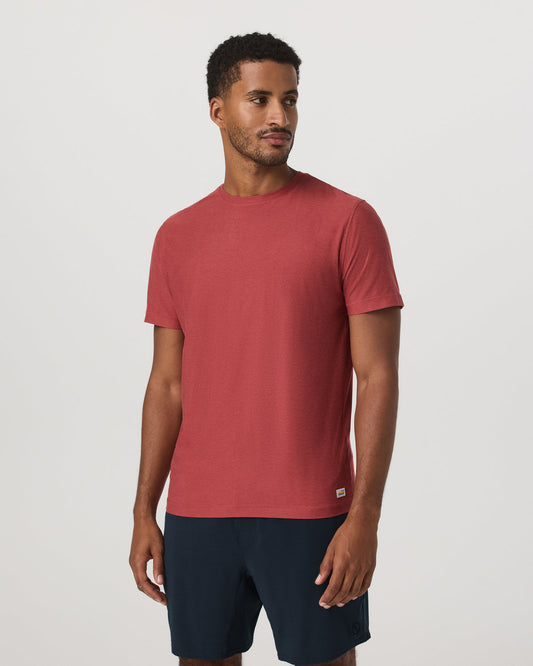 Strato Tech Tee Men's Fire Heather Performance Shirt - Vuori Clothing