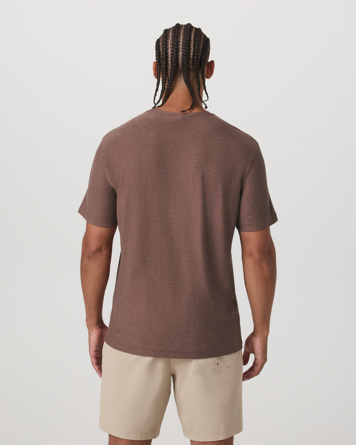Strato Tech Tee Men's Sable Heather Performance T-Shirt - Vuori Clothing
