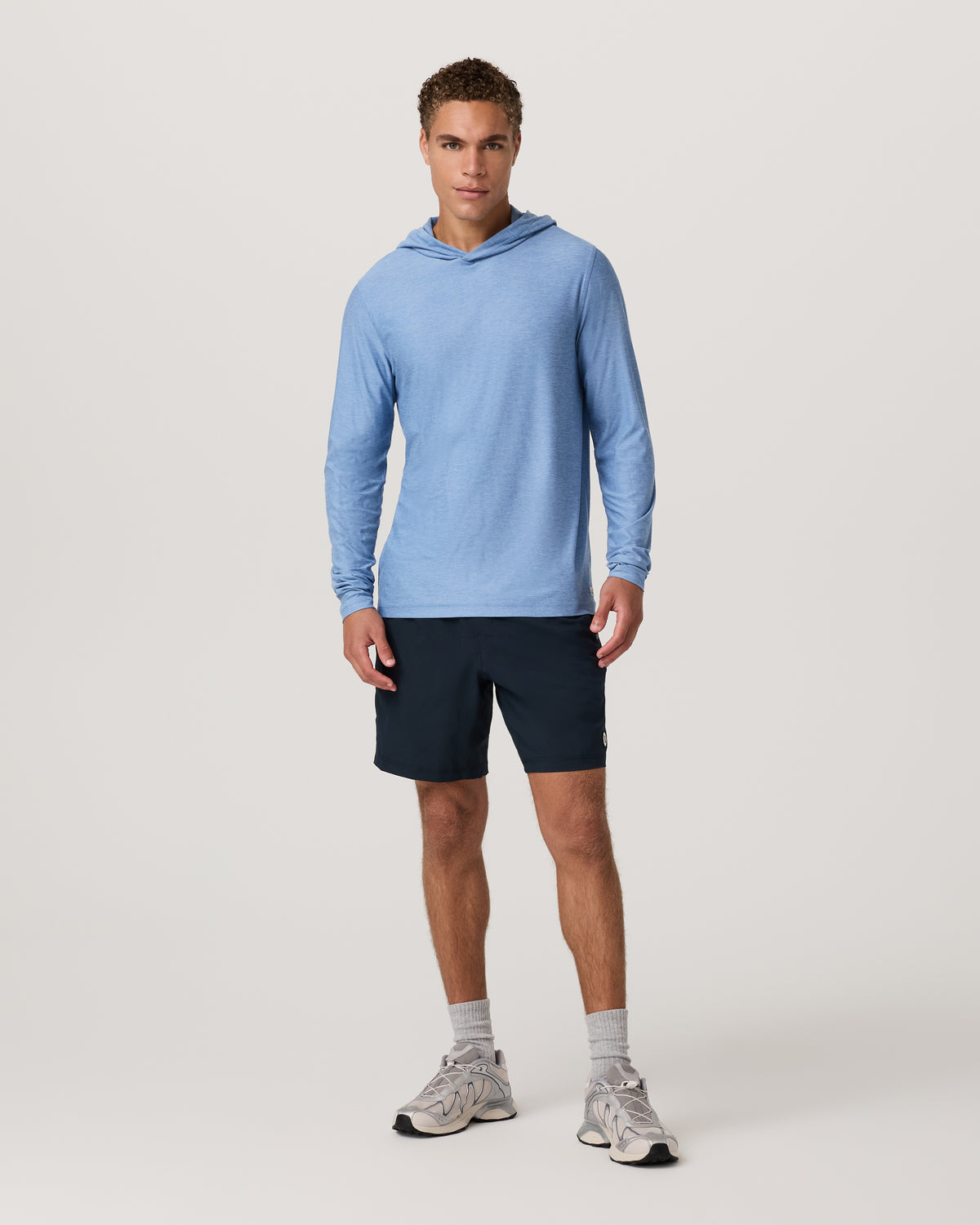 Strato Tech Hoodie Men's Isle Blue Heather Hoodie - Vuori Clothing