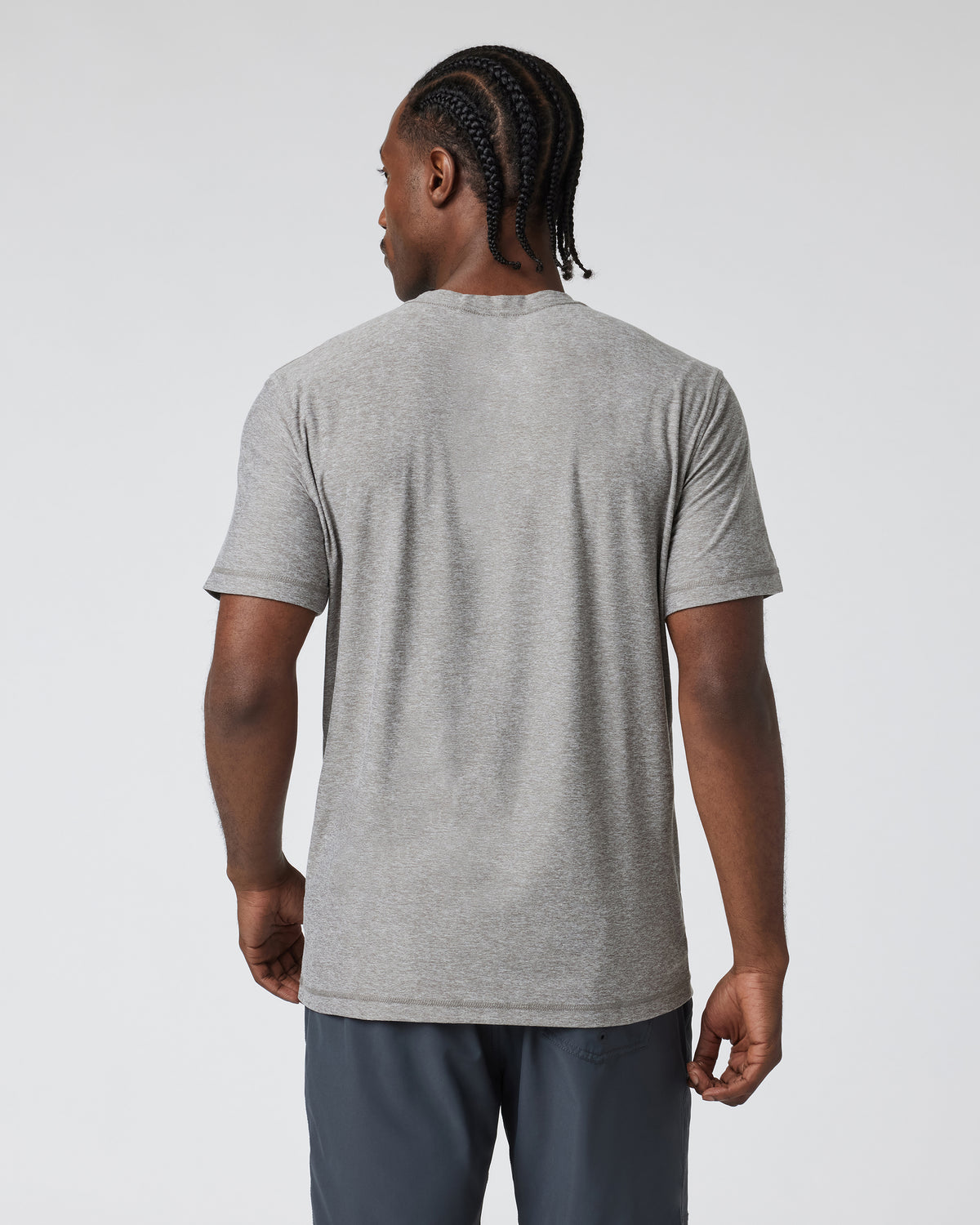 Strato Tech Tee Heather Grey Men's Tech Shirt - Vuori Clothing