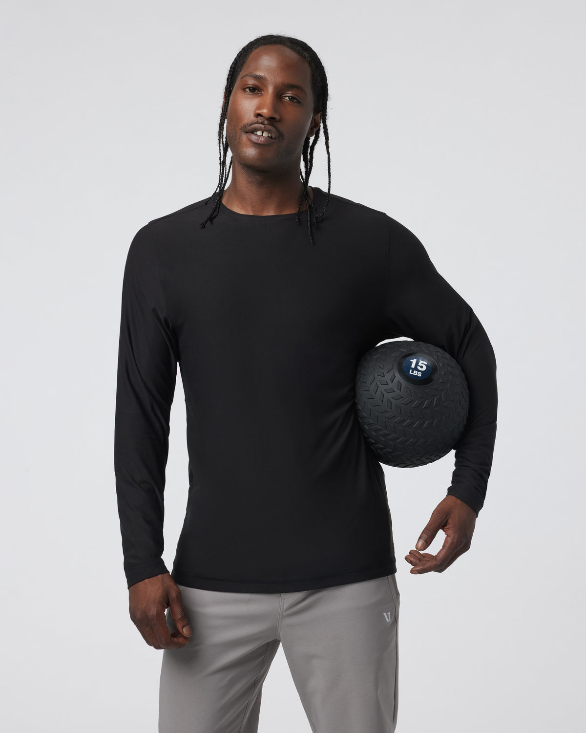 Long Sleeve Strato Tech Tee Men's Black Shirt - Vuori Clothing