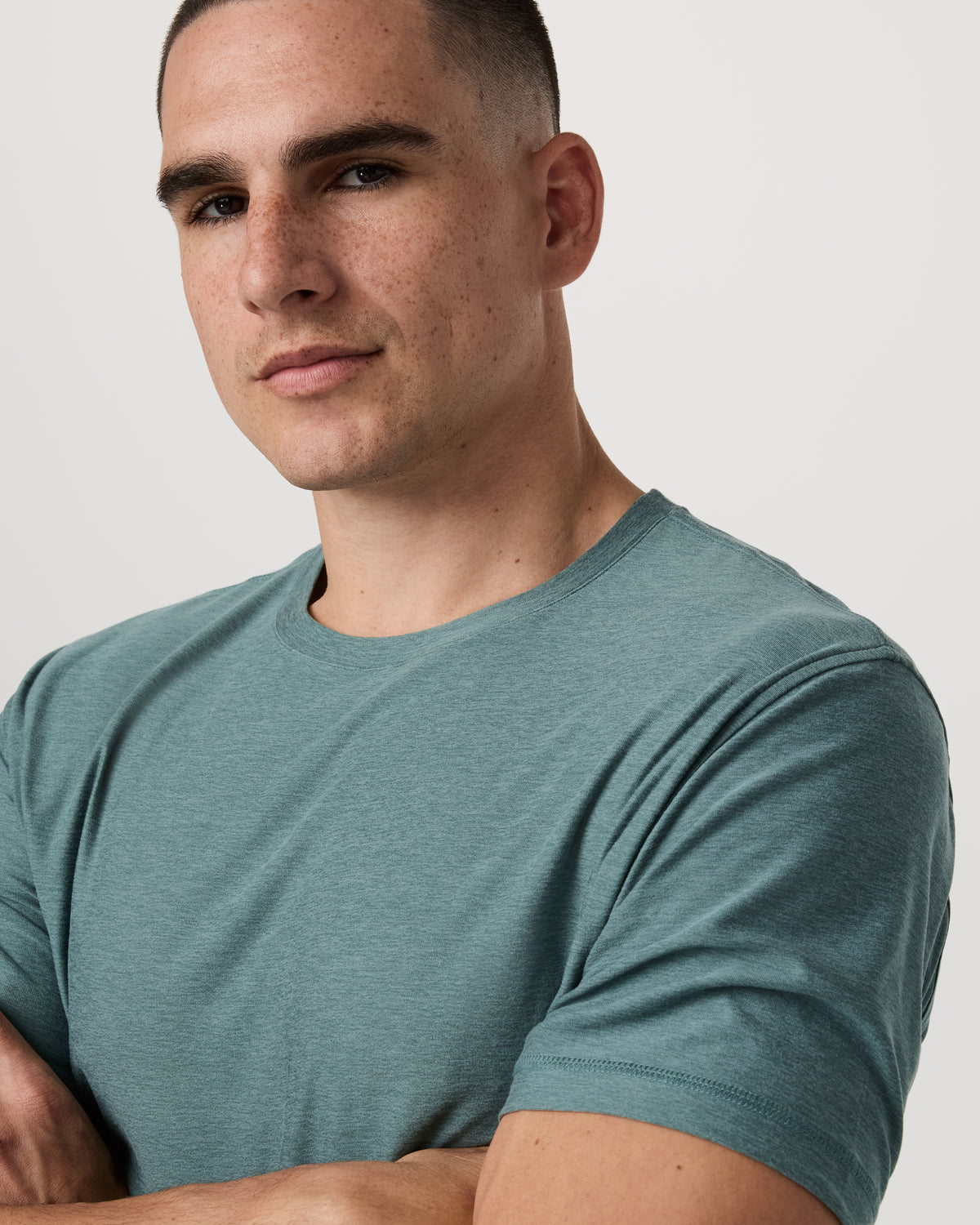 Strato Tech Tee Men's Bluegrass Heather T-Shirt - Vuori Clothing