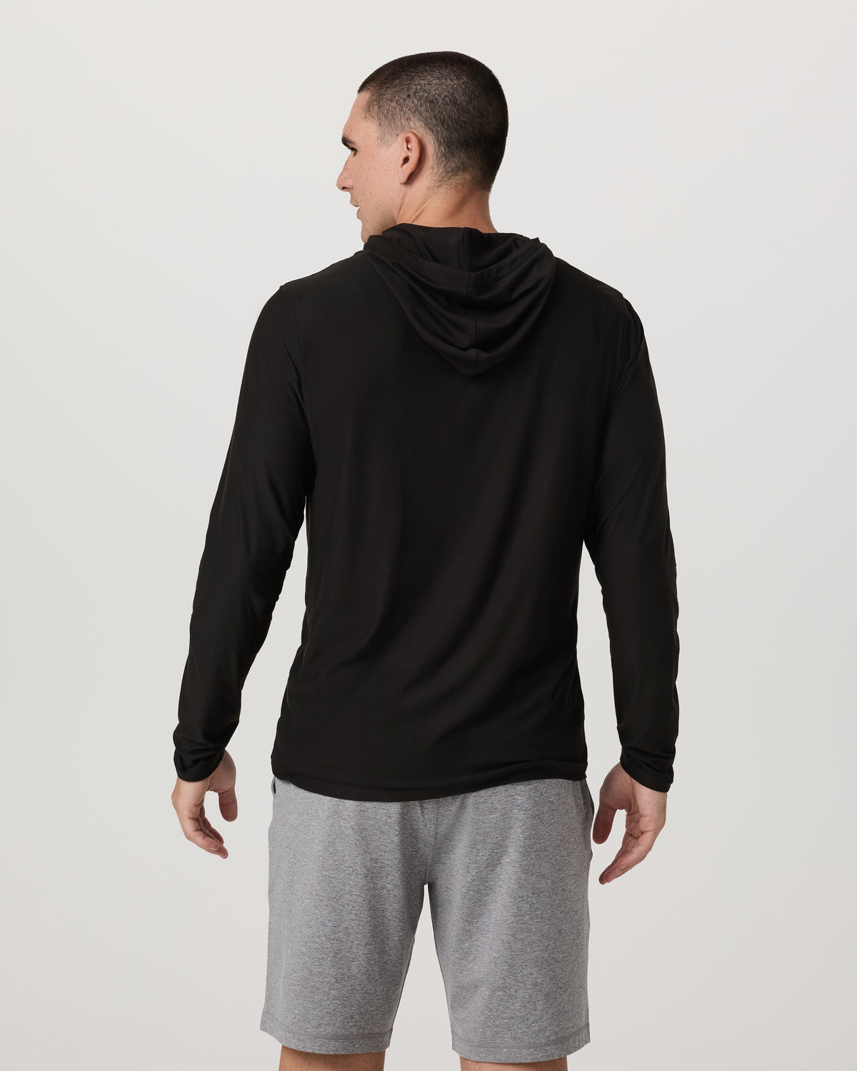 Strato Tech Hoodie Men's Black Long Sleeve Hoodie - Vuori Clothing