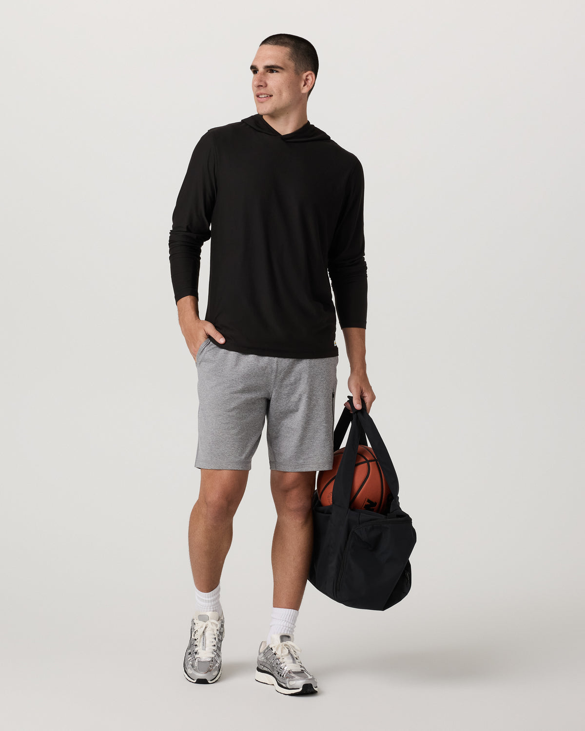 Strato Tech Hoodie Men's Black Long Sleeve Hoodie - Vuori Clothing