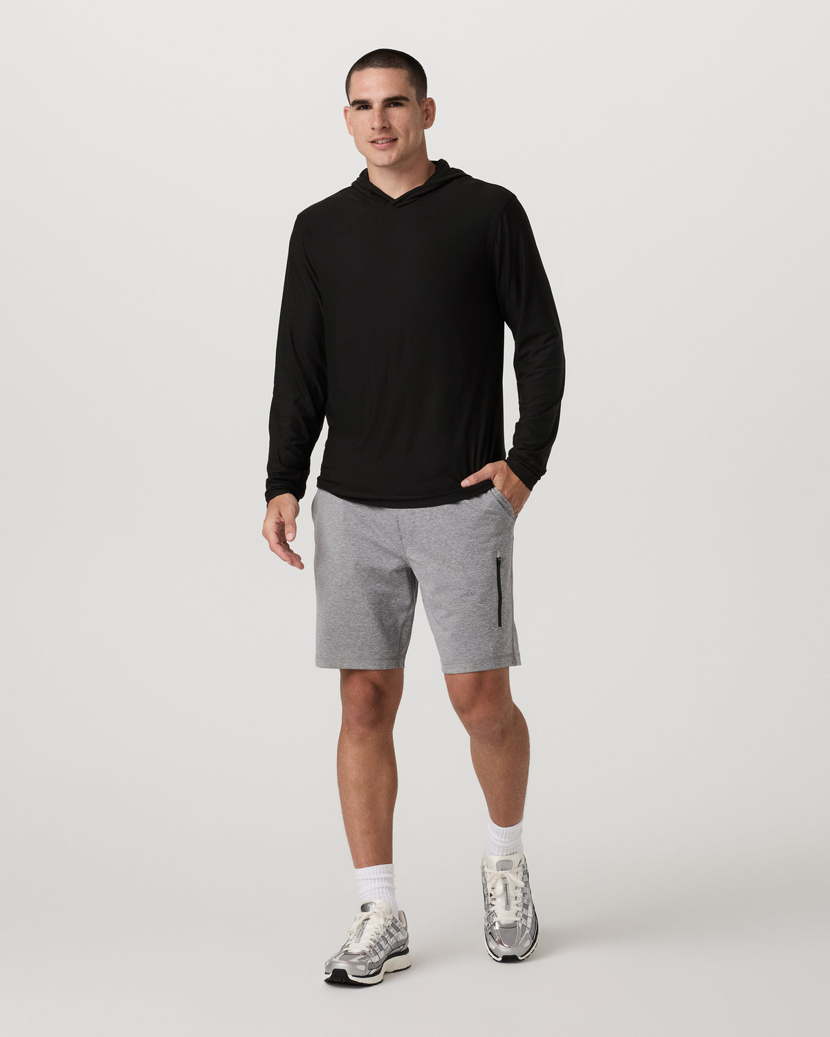Strato Tech Hoodie Men's Black Long Sleeve Hoodie - Vuori Clothing
