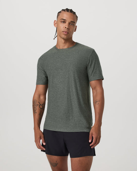 Strato Tech Tee Men's River Rock Heather T-Shirt - Vuori Clothing
