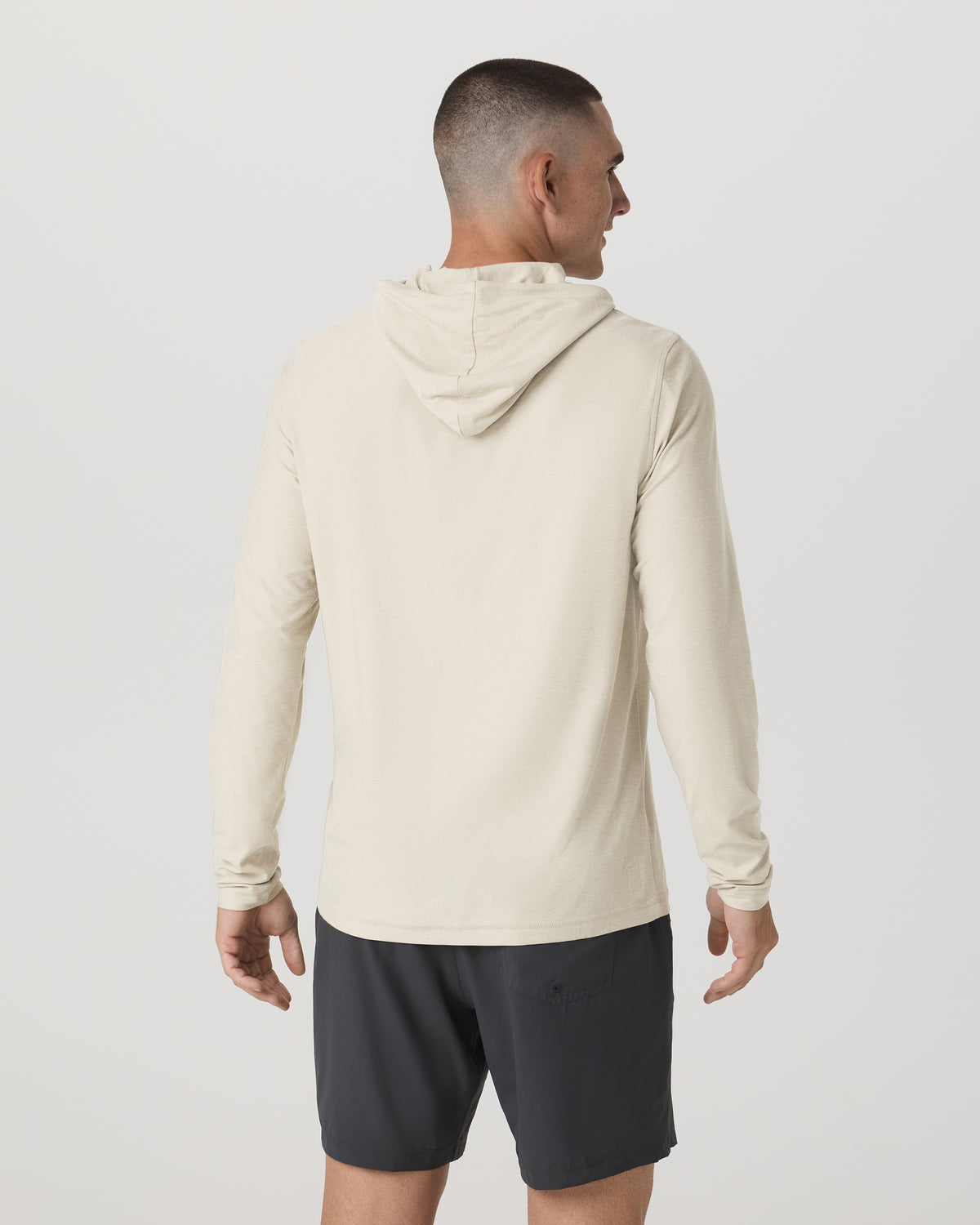Strato Tech Hoodie Men's Mushroom Heather Hoodie - Vuori Clothing