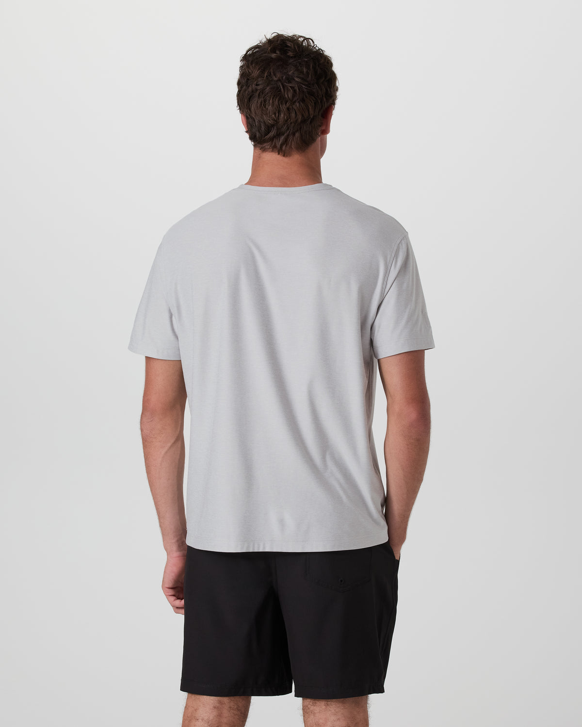 Short Sleeve Strato Pocket Tee - Relaxed Fit Platinum Heather - Vuori Clothing